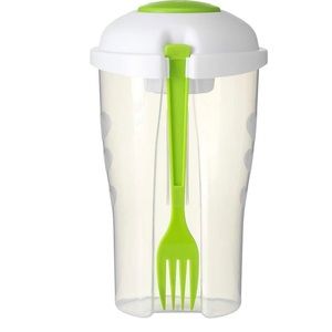 Portable Salad To Go Shaker with Dressing Container Cup and Fork